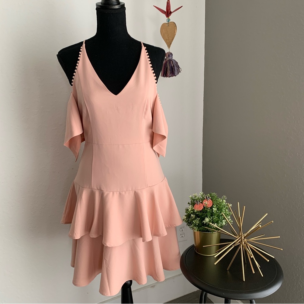 Small Women Pink ruffle dress